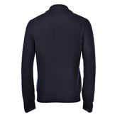 Rib Knit Polo in Navy